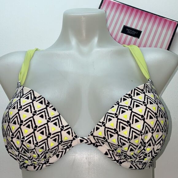 🔥🏖VICTORIA SECRET  swimsuit 34C The Fabulous/push-up/bottom Small itsy  New#7 - Picture 2 of 9